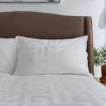 Hotel 100% Cotton Geometric White Double Duvet Cover & Pillowcase Set / King £15 / Superking £17.50 - Free C&C
