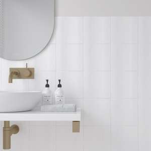 Wickes White Bumpy Ceramic Wall Tile 200 X 200mm - £10 + Free Click and Collect @ Wickes
