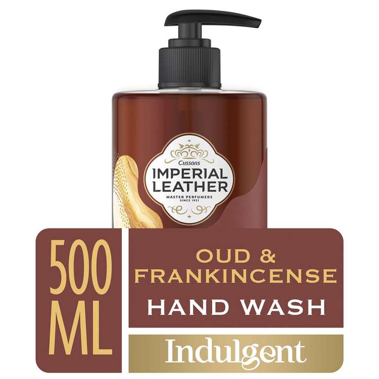 Imperial Leather Indulgent Hand Wash, Oud & Frankincense, Antibacterial, Bulk Buy, Pack of 6 x 500ml. £7.65 - £8.55 with S&S.