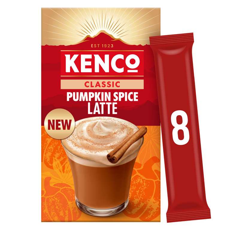 Kenco Classic Pumpkin Spiced Latte Sachets 8X16G - In-store, Heaton Moor Stockport