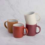 Set of 4 Monochrome Mug in 3 colours now £3.50 with free click and collect from Dunelm