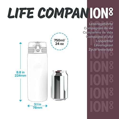 Ion8 Leak Proof Water Bottle, BPA Free, 750ml (24oz)