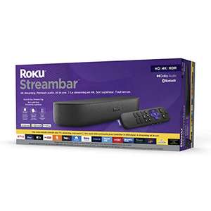 Roku Streambar | HD/4K/HDR Streaming Media Player and Soundbar, Black £59.99 @ Amazon