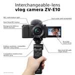 Sony Alpha ZV-E10 APS-C Mirrorless Interchangeable Lens Vlog Camera (4K Video, Real-Time Eye Auto Focus) (Body Only) W/Voucher