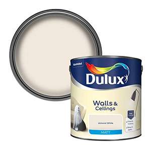 Dulux Matt Emulsion Paint For Walls And Ceilings - Almond White 2.5 Litres