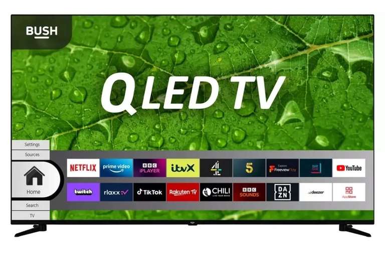 Bush 65 Inch Smart 4K UHD HDR QLED Freeview TV / 55 Inch £299.99 / 70 Inch £529.99 free collection