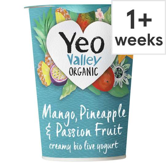 Yeo Valley Organic Mango Pineapple & Passion Fruit 450G 75p With Discount Code / Magazine Coupon (Clubcard Price) @ Tesco