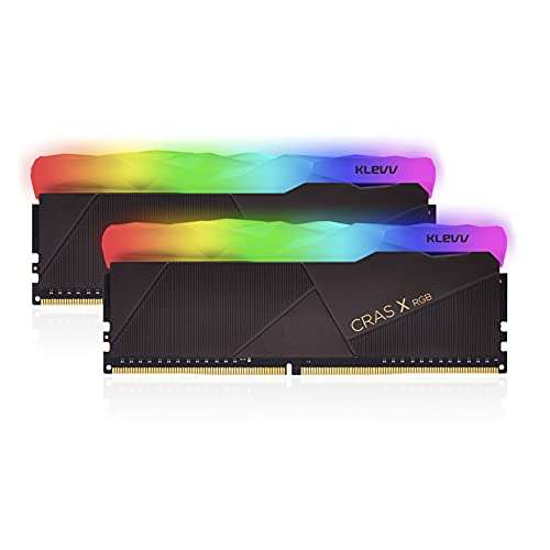 KLEVV CRAS X RGB 16GB kit (8GB x2) 3600MHz Gaming Memory DDR4-RAM XMP 2.0