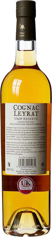 Leyrat VSOP Reserve Single Estate Cognac 40% ABV 70cl £44.87 @ Amazon