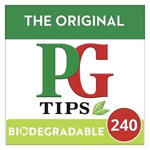 PG tips Original Pyramid teabags 960 bags / 4 x 240 pk £15.80 (20% disc S&S £12.64) @ Amazon