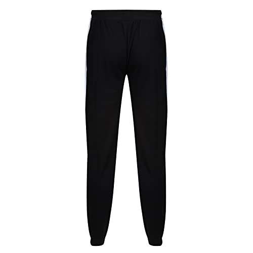 DKNY Men's Lounge Pants, Designer Loungewear with Drawstring Waist, Side Stripe Jogger S/M/L– Black Sleepwear- £12 @ Amazon