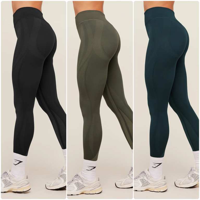 Gymshark Weekend Seamless Leggings (3 Colours / XXS-XXL) - With Code for Members