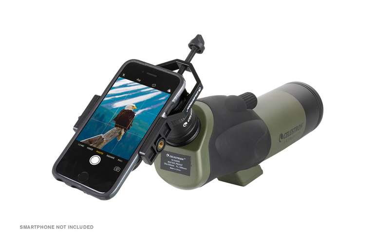 Celestron Ultima 65 Spotting Scope with smartphone adaptor ( 65mm objective / 18-55X Zoom Eyepiece / Soft Case )