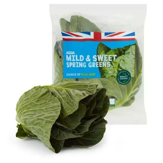 Mild & Sweet Spring Greens 500g at Asda, Only £0.49 | hotukdeals