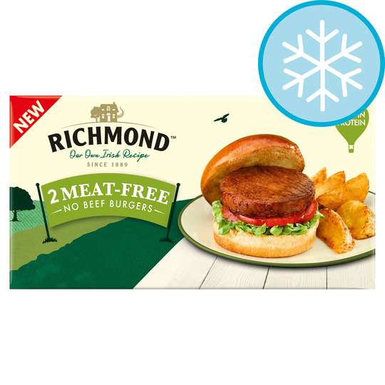 Richmond 2 Vegetarian Vegan Meat Free Frozen Burgers 150G £1.25 (Clubcard price) @ Tesco