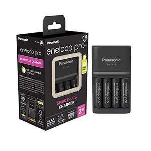 Panasonic eneloop SmartPlus charger | for 1-4 AA/AAA Ni-MH batteries, including 4 eneloop AA batteries, min. 2500 mAh