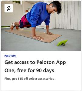 Peloton App free 90 day trial (new members) - access to online classes e.g. yoga, boxing, running @ 02 Priority
