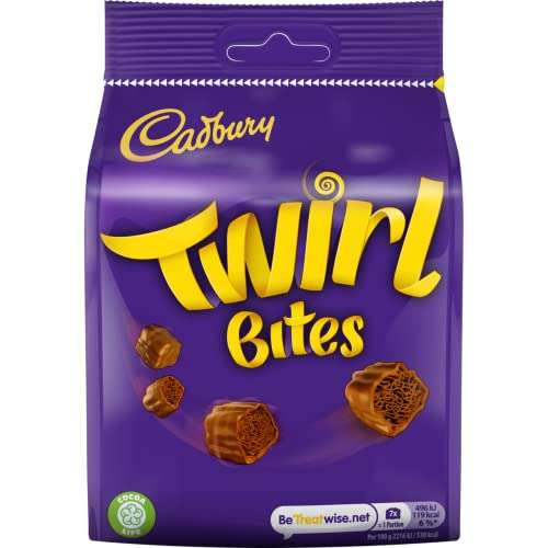 10 x 95g Cadbury Twirl Bites Multipack Chocolate Bites with Flaky Centre £10.89 / £10.35 Subscribe & Save @ Amazon
