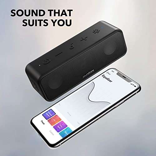 Anker Soundcore 3 Bluetooth Speaker 24H Playtime, IPX7 Waterproof, PartyCast Tech, BassUp, Custom EQ W/Voucher Sold by AnkerDirect UK FBA