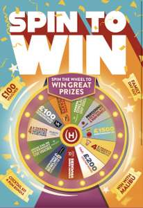 Hungry Horse Spin To Win - Guaranteed Prizes - Including Free Drinks & Gift Vouchers