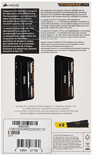 Corsair Vengeance LPX 32GB (2x16GB) DDR4 3000MHz C16 XMP 2.0 Ram - £72.03 Delivered @ Amazon France