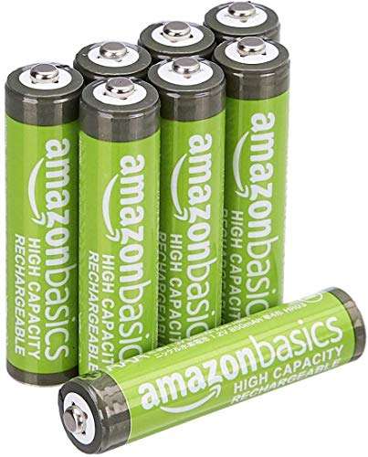 Amazon Basics AAA High-Capacity 850mAh NiMH Rechargeable Batteries (Triple A), Pre-charged, 8-Pack - £5.61 (£4.77 Sub &Save) @ Amazon