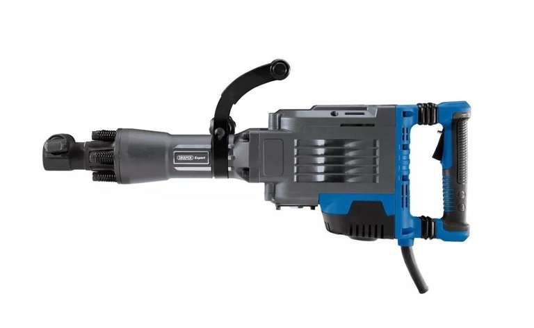 Draper HXBKR1700E 1700W 18.5Kg Demolition Breaker Inc Pointed and Flat Chisel - w/Code, Sold By FFX (UK Mainland)