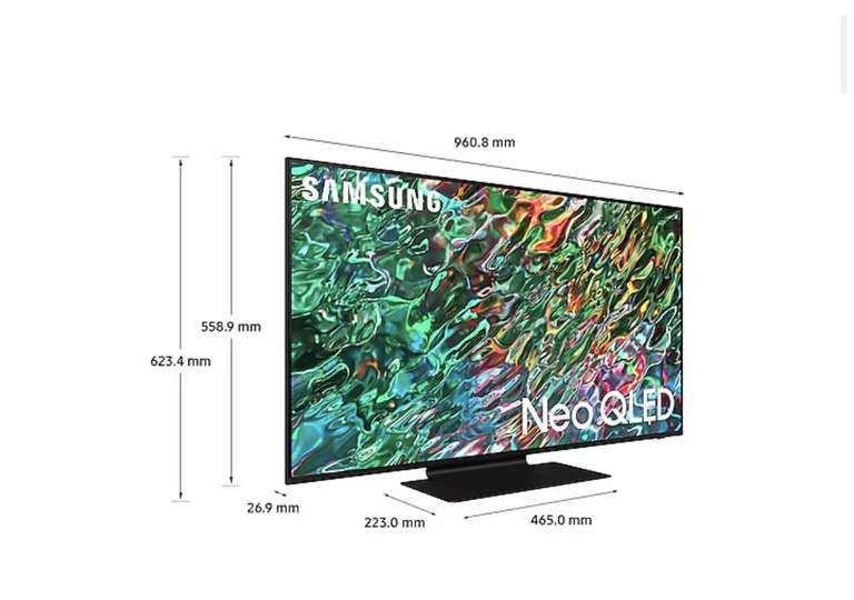 Samsung 43” QN90B Neo QLED 4K HDR Smart TV (2022) £539.20 @ Samsung EPP