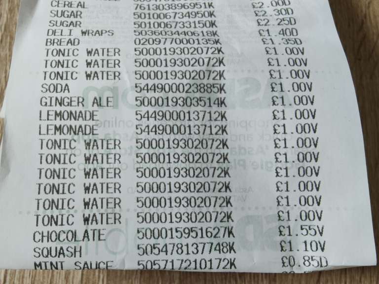 Schweppes slimline Tonic Water x12 - £1 @ Asda Taunton Superstore