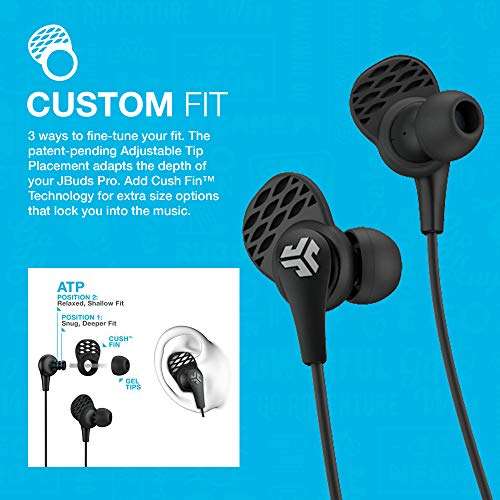 JLab JBuds Pro Bluetooth Earbuds Wireless, Best Fit Pro Earbuds with Noise Isolation, Titanium 10mm Drivers