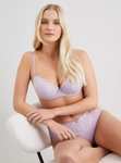 Lilac Broderie Full Cup Padded Bra With Free Click & Collect