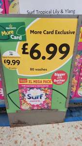 Surf XL mega pack washing powder with more card in morrisons Cheadle