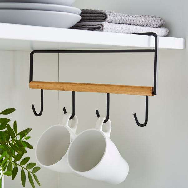 Under-Shelf 4 Mug Holder /Kitchen Roll Holder From £3.15 with Free Click and Collect