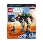 LEGO Star Wars Boba Fett Mech, Buildable Action Figure Toy with Stud-Shooting Blaster and Jetpack with Flick Shooter, Collectible Set 75369
