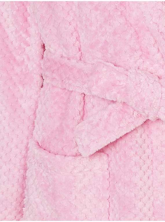 Women's Pink Waffle Fleece Dressing Gown (Free C+C)