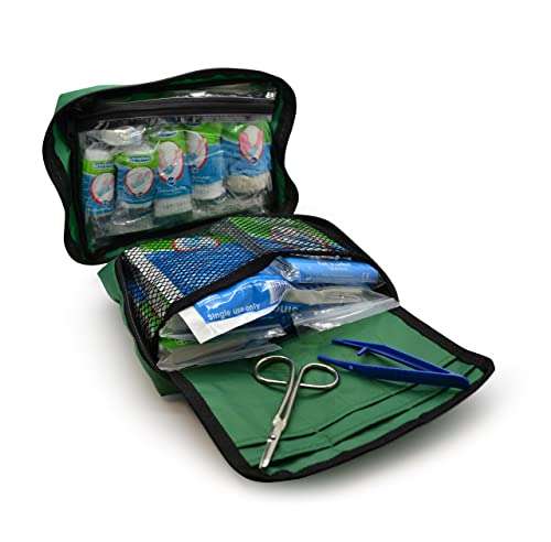 90 Piece Premium First Aid Kit Includes Eyewash, 2 x Cold (Ice) Packs and Emergency Blanket For Car - £9.75 @ Amazon