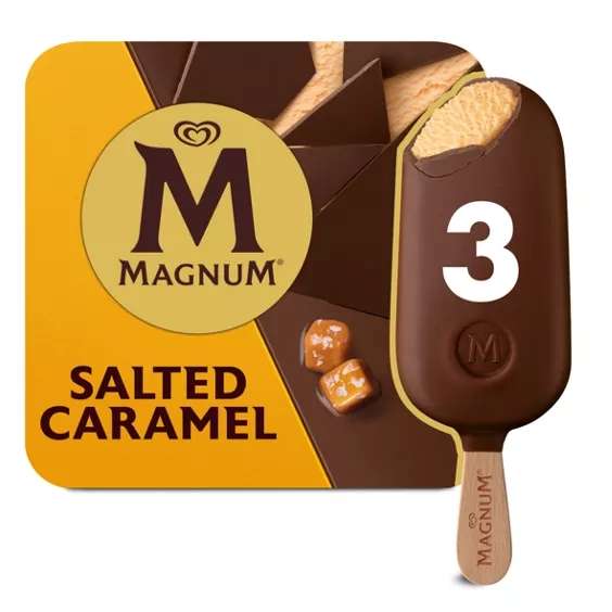 Magnum Ice Cream Sticks Salted Caramel 3x100