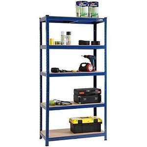 5-Tier Heavy Duty Garage Shelving | Blue Metal Storage Shelf Unit - Sold by LMstarz
