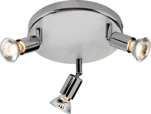 Home Cromer 3 Spotlight Ceiling Plate - Silver Now £13.33 with Free Click and Collect @ Argos