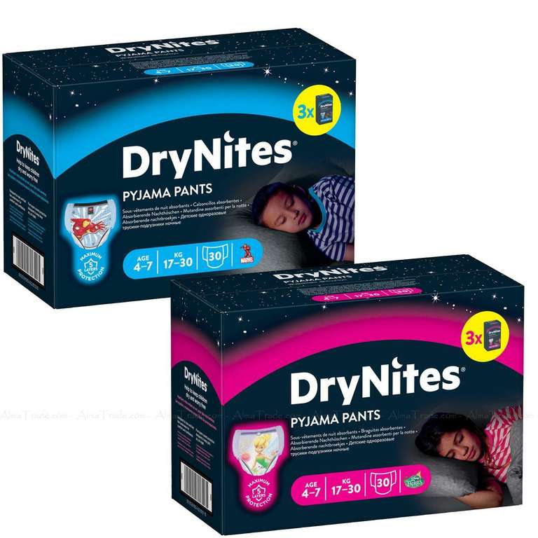 Huggies Dry Nites Nappies Girls / Boys Age 4-7 - Southampton