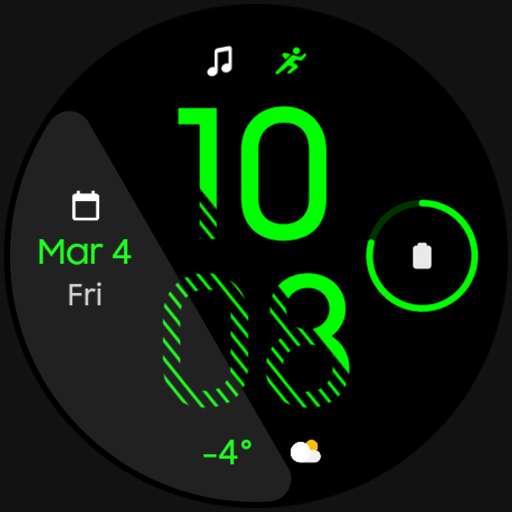 Awf Fit OLED: Android wear os watch face