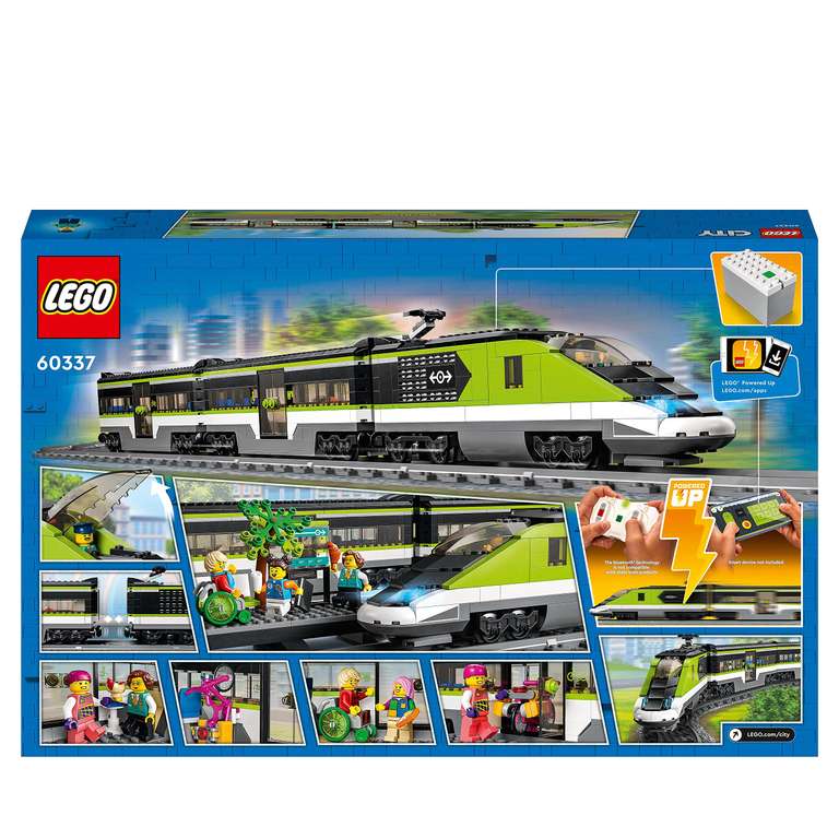 LEGO 60337 City Express Passenger Train Set, Remote Controlled Toy - with voucher