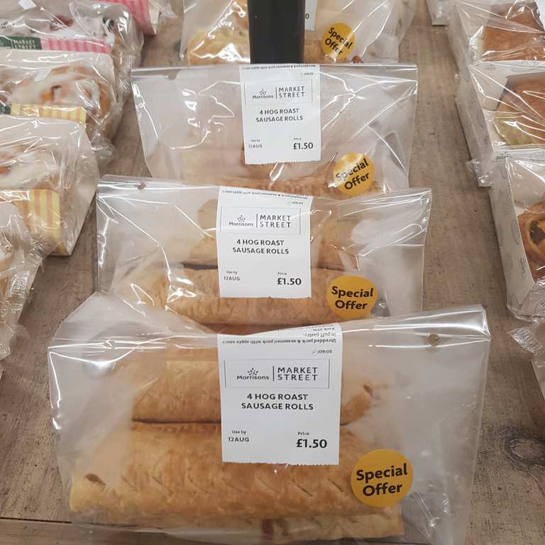 Market Street 4 Hog Sausage Rolls - In-store, Walsall