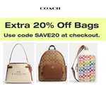 Further Reduction Now up to 70% off The Outlet Plus Extra 20% off Selected items with Code Delivery £5 Free Returns From Coach