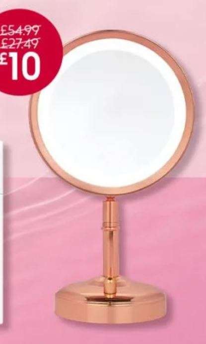 No7 Rose Gold Illuminated Makeup Mirror