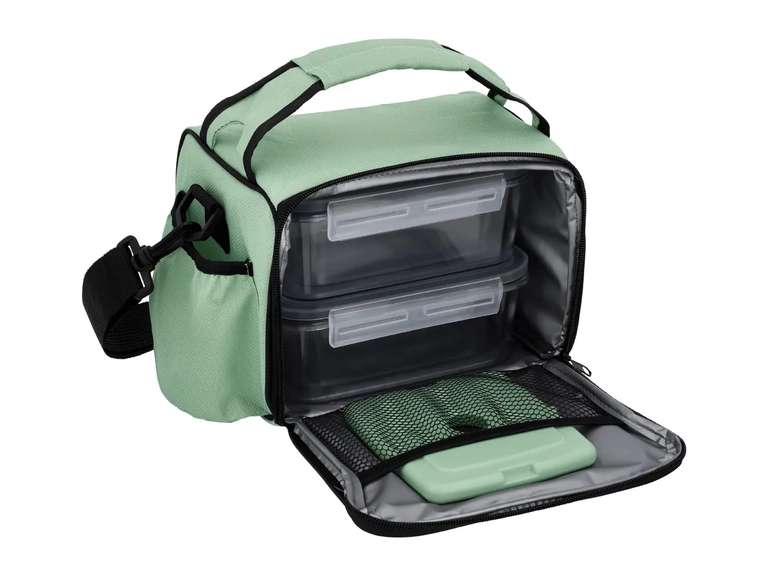 Silvercrest Green/Black Cool Bag with Food Storage — 5L at Lidl