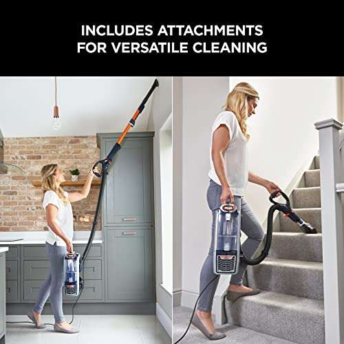 Shark Upright Vacuum Cleaner Powered Lift-Away with Anti-Hair Wrap Technology, Pet Hair, Navy and Orange
