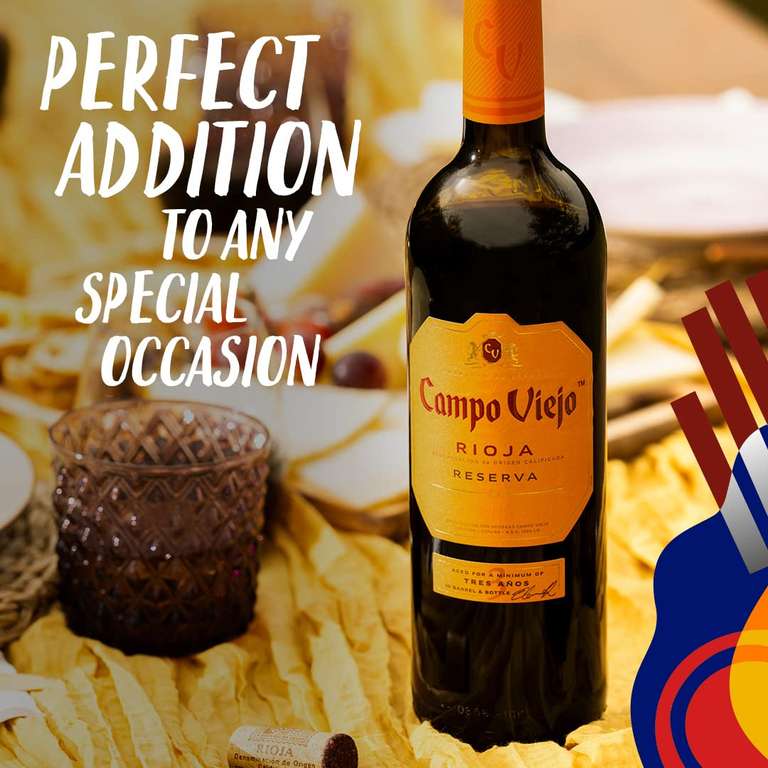 Campo Viejo Rioja Reserva, 75 cl - Pack of 6 (as low as £32.40 With S&S)