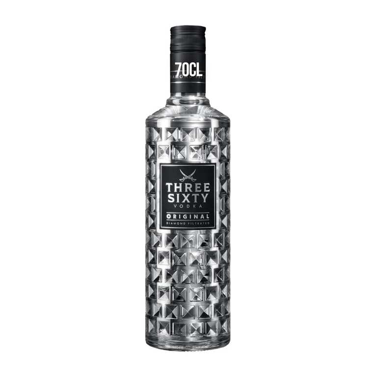 THREE SIXTY VODKA ORIGINAL | 700ml | 37.5% ABV | Diamond Filtered Vodka - Early Prime Deal