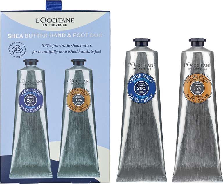 L'Occitane Shea Butter Hand & Foot Duo Gift Set 2 x 150ml £24.48 with code + £2.49 delivery or Free Click & Collect with code @ Escentual